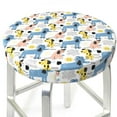 thumbnail image 3 of Lsque Poodle Dog Round Bar chair cushion covers Velvet Fabric Premium Comfort Protects from Scratches and Stains for 14-17 Inch Chair- 14 inch, 3 of 7