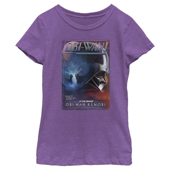Girl's Star Wars: Obi-Wan Kenobi Darth Vader vs Kenobi Vintage VHS Cassette  Graphic Tee Purple Berry X Large
