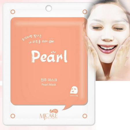 Korean Cosmetics Beauty Rejuvenating Pearl Premium Essence Mask Pack Sheet, Brightening Anti-wrinkle, Skin Tightening, Pack of