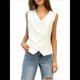 thumbnail image 1 of Chaleco de Traje de Mujer con Botonadura Sencilla, Cuello en V, Clásico, Informal, para Oficina, con Bolsillos XL, 1 of 9