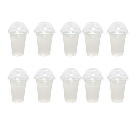 

Nuolux Cups Disposable Cup Lid Lids Clear Plastic Ice Drinking Coffee Cream Dome Cold Fruit Dessert Drink Parfait Pudding