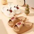 thumbnail image 5 of Capybara Slippers for Kids Animal Slide Sandals (White 9-9.5 Years), 5 of 7