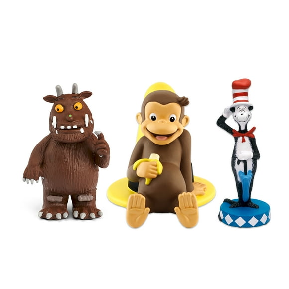 Tonies Favouite Story Audio Character 3 Pack - ENGLISH - Contains Grufflalo, Curious George, Cat in the Hat