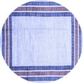 thumbnail image 1 of Ahgly Company Indoor Round Abstract Blue Modern Area Rugs, 7' Round, 1 of 4