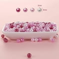 thumbnail image 5 of Naler 500Pcs Art Pearls, Size 6mm Pearl Beads Charms for Art Craft Decorations Jewellery Making DIY, 4 Colors (Pink Series), 5 of 7
