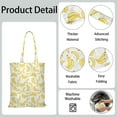 thumbnail image 5 of Cute Banana Canvas Tote Bag – Reusable Grocery Bag with Tropical Yellow Fruit Print, Kawaii Banana Illustration, Eco-Friendly Cotton Shopper for Everyday Use, 5 of 7