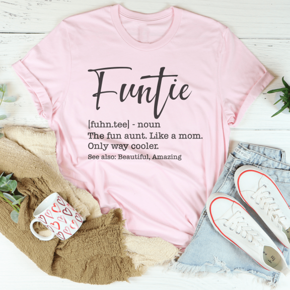Funtie Dafination The Fun Aunt Tee Athletic Heather S Peachy Sunday T-Shirt