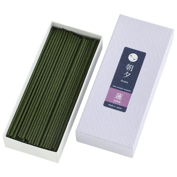 Asayu Japan Low Smoke Incense Sticks Lotus Scent Made in Japan 1.41oz