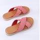 thumbnail image 4 of Pantuflas de fondo plano Wmkox8yii para Mujer tejidas informales cómoda Nuevo Estilo de Verano 36, 4 of 9