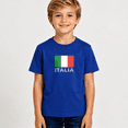thumbnail image 2 of Boys Graphic T Shirt Italia Flag Short Sleeve Kids Tee Travel Culture Style 100% Cotton Soft Child Tops 4-13Y, 2 of 5