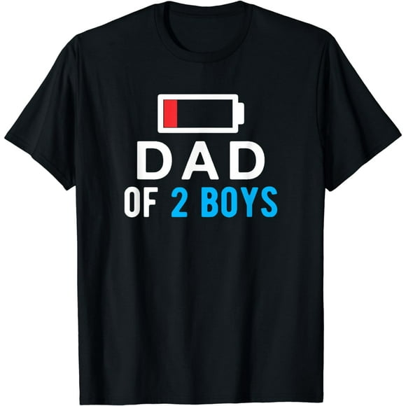 Funny Father's Day Shirt - Dad of 2 Boys Shirt Gift Idea T-Shirt