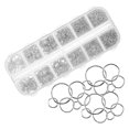 thumbnail image 2 of Jump Rings Iron Silver Jewelry Components Diy Projects 1200Pcs 0.4In, 2 of 9