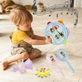 thumbnail image 4 of KOYPTL Musical Instruments Set Toys For Boys 2-5,Hand Drum Set Include Drum,Sand Hammers Hand Shake Bell And Trumpet,Montessori Sensory Toys Birthday Christmas Gift For Toddlers Kids Girls 3+（Blue）, 4 of 6