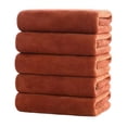thumbnail image 2 of Homekingdee 5 Pcs Cotton Towels Set - Soft Comfortable Thickened Multi-Color Bath Towels for Face, Hands, Bathing, Home and Travel, Size 27.6x11.8 Inch, 2 of 6