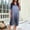 Blue, variant on BRGZLK Women's Satin Nightshirt Sleepshirt Silk 3/4 Sleeve Nightgown Boyfriend Notch Collar Sleepwear NightRobe Pink Free Size