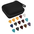 thumbnail image 1 of Guitar Pick Holder Case, Waterproof Guitar Pick Bag Set Large Space Scratch Resistant  For Storage Black, 1 of 8