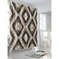 thumbnail image 3 of Fsddascl Brown Aztecs Shower Curtain Set - Standard 72" x 72" Washable Bathtub Curtain with 12 Hooks, Abstract Southwest Geometric Vintage Tribal Waterproof Fabric Stall Shower Curtains for Bathroom, 3 of 6
