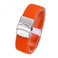 thumbnail image 3 of Silicone Rubber 16,18, 20, 22, 24mm Watch Strap Band Deployment Buckle Waterproof Watchband with Stainless Steel Buckle 4 Color, 3 of 5