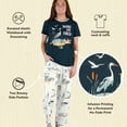thumbnail image 6 of Lazy One Women's Pajama Set, Short Sleeves with Cute Prints, Relaxed Fit, Shore Am Tired, Birds, 6 of 7