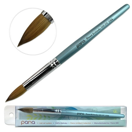 Pana Kolinsky Acrylic Nail Brush With Teal Wood Handle Size 20 Pana Kolinsky Acrylic Nail Brush With Teal Wood Handle Size 20