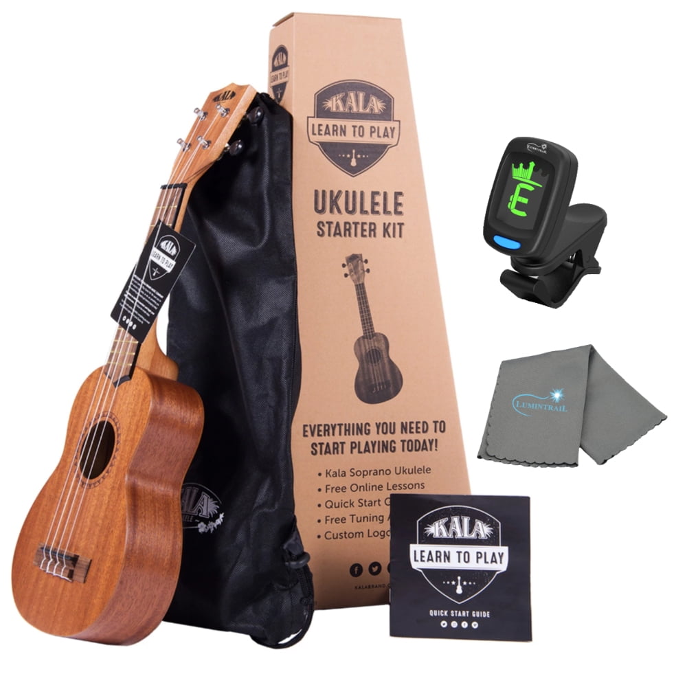 Kala Learn To Play Ukulele Soprano Starter Kit includes Online Lessons