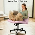 thumbnail image 2 of Waleaf 360 Degree Swivel and Height Adjustment Task Desk Chair, Pink, 2 of 7