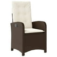 thumbnail image 2 of vidaXL Chaises de Jardin Inclinables d'Extérieur 2 Pcs avec Coussins en Rotin Poly Brun, 2 of 5