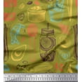 thumbnail image 1 of Soimoi Rayon Fabric Vegetables,Jar & Cups Print Sewing Fabric Yard 42 Inch Wide, 1 of 1