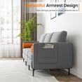 thumbnail image 6 of Costway Modern Modular 3-Seat Sofa Couch w/ Side Storage Pocket & Metal Leg Ash Grey, 6 of 11