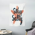 thumbnail image 1 of Beach Saying Tapestry, Stay Salty Phrase with Engraved Sketch Artwork of The Starfish, Wall Hanging for Bedroom Living Room Dorm Decor, 40W X 60L Inches, Vermilion and Dark Blue, by Ambesonne, 1 of 2