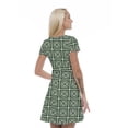 thumbnail image 2 of Women’s A Line Art Deco Summer Dress, Retro Triangle Arrangement, Cross Wrap V Neck, 6 Sizes, by Ambesonne, 2 of 2