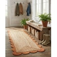 thumbnail image 3 of Sivi 2 x 6 Feet Handmade Scallop Braided Jute Rug - Natural Jute Runner Rug, 3 of 15