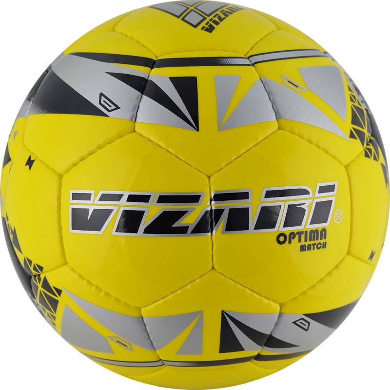 VIZARI Optima Match NFHS Soccer Ball, Yellow/Black/Silver Size 4