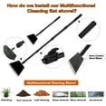 thumbnail image 3 of Garden Shovel Ice Scraper for Cleaning, Snow Flat Shovel with Adjustable Long Handle and Heavy Duty Sharp Blade, Cleaning Weed Remove Tool for Lawn Edging Back Yard Sidewalk Grass, 3 of 6