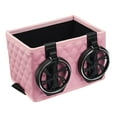 thumbnail image 2 of Portavasos de agua, caja de almacenamiento para automóvil, organizador de asiento de automóvil 2 en 1, caja de papel Rosado, 2 of 7