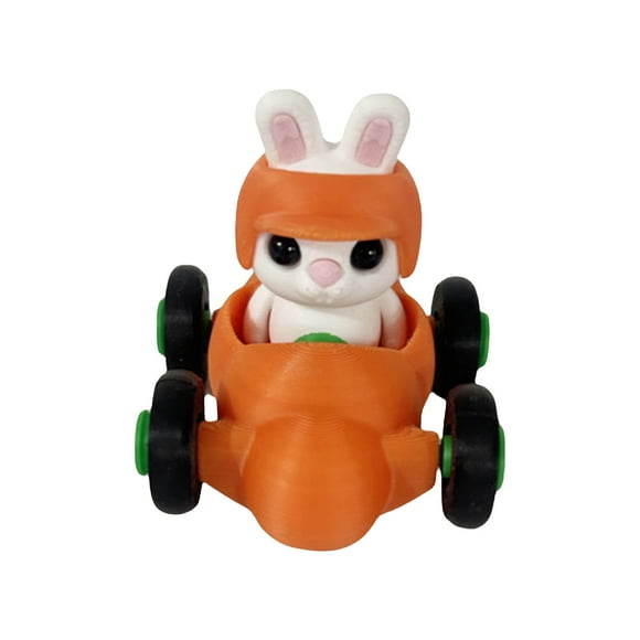 TIELUTT Lapin Carotte Voiture Garçons et Filles Ornement de Bureau Lapin Jouet Imprimé 3D Mignon Lapin Carotte Voiture Objets Sac de Frappe Crochet Tapis de Jeu Rembourré Jeux pour Enfants 4 Ans Jeux pour Filles