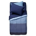 thumbnail image 6 of Dawn 7-Piece College Dorm Bedding Bundle in Preston Navy, Twin XL Comforter Set, Sheets, Pad, Pillow & Blanket, Stripes in Shades of Blue, 6 of 6