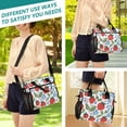 thumbnail image 5 of FORMRS Insulated Lunch Bag Unisex Large Capacity with Shoulder Strap, Vibrant Strawberries, 5 of 6