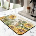 thumbnail image 2 of 2 Pack Washable Rubber Sunflower Cute Floral Dish Drying Mats for Kitchen Counter Home Large Coffee Bar Pad Accessories and Decor for Utensils Stemware (2pcs 18''x24''+19.5''x12''), 2 of 6