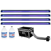 Chauvet DJ CUMULUS Fog Machine DMX Fogger+Case+Fluid+(4) 48" Black Light Strips