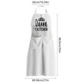 thumbnail image 3 of up to 30% Off WIZUTIZ Polyester Suspenders Neck Apron Adjustable For Home Kitchen Work Clothes Barbecue Baking Apron Holiday Gift White, 3 of 5