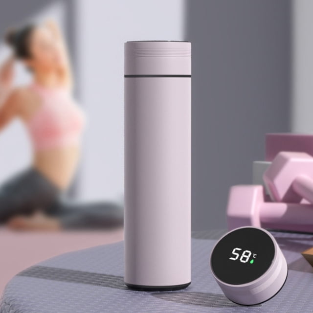 Copa Térmica Taza térmica con pantalla LED de temperatura de acero inoxidable de 480ML para acampar, viajar, gimnasio