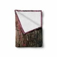 thumbnail image 2 of Japanese Garden Soft Flannel Fleece Throw Blanket, National Park in Chiang Mai Cherry Blossoms Spring Picture, Cozy Plush for Indoor and Outdoor Use, 70" x 90", Fuchsia Brown Fern Green, by Ambesonne, 2 of 6