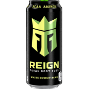 REIGN WATCHES Reign Total Body Fuel, White Gummy Bear, Performance Energy Drink, 16 fl oz