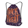thumbnail image 3 of XMXT Unisex Drawstring Backpack for Women Men, Trick or Treat Candy Pattern Waterproof Gym Bag String Bags for Shopping Sport Travel, s, 3 of 8