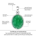 thumbnail image 6 of 925 Sterling Silver Pendant Natural Kiwi Quartz Handmade Jewelry, 6 of 8