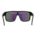 thumbnail image 4 of Mens Oversize Robotic Shield Sport Mirror Lens Sunglasses Black Teal Mirror, 4 of 4
