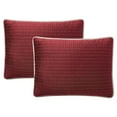 thumbnail image 5 of My Texas House Quinn Savvy Red Pick Stitch Stripe Velvet 3-Piece Quilt Set, King, 5 of 5