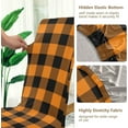 thumbnail image 4 of Orange Plaid Dining Chair Covers Set of 4 Spandex Stretch Chair Covers for Dining Room Ceremony Wedding, 4 of 6