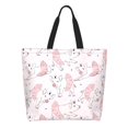 thumbnail image 1 of Easygdp Cute Piggy Ballerina Bolsas Tote para Mujer, Bolsos de Hombro para Viaje, Bolsos de Mano de Gran Capacidad para Compras y Trabajo, 1 of 8
